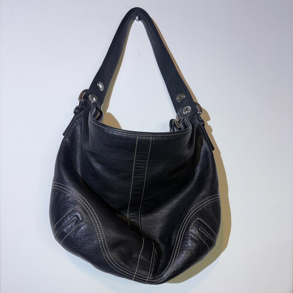 Coach Black Leather soho Hobo shoulder  Bag